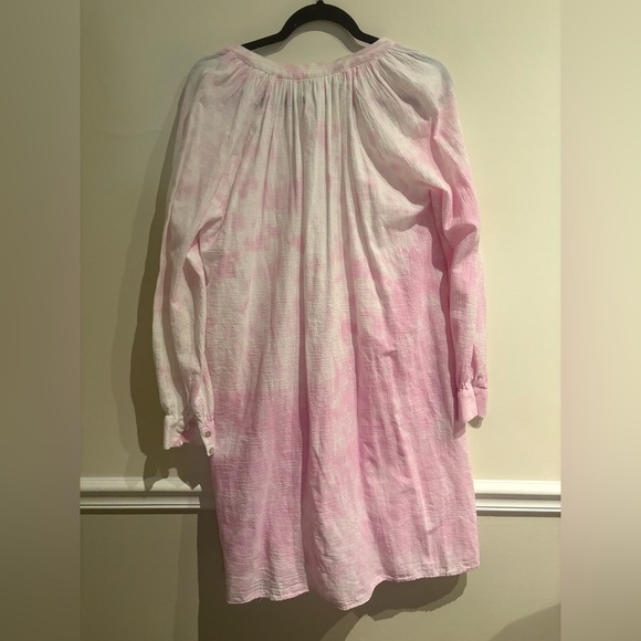 Honorine Cotton Tie-Dye Paola Dress in Pink & White Size Small - Picture 5 of 7